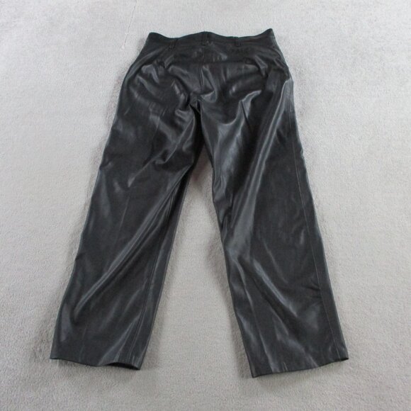 EUC Levis Math Club Slacks Pants Womens 30 Black Faux Leather Premium Academic - Picture 4 of 15